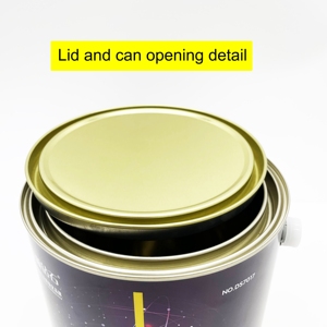 Seau métallique rond vide de 4 L en fer blanc avec logo personnalisé et impression offset pour le stockage de peinture chimique et l'utilisation en aérosol - Product Image 6