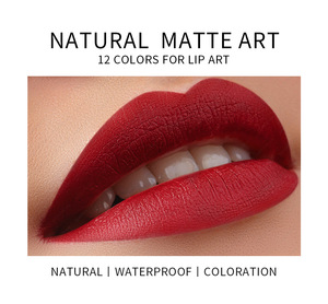 Crayon à lèvres mat nude 12 couleurs, marque privée, nouveau maquillage minéral waterproof avec effet hydratant longue durée pour filles - Product Image 3