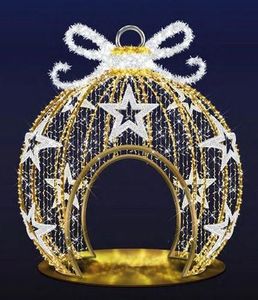 شجرة عيد الميلاد الاصطناعية العملاقة من البي في سي / شجرة عيد الميلاد الكبيرة القابلة للمشي فيها / زينة شجرة عيد الميلاد المعدنية - Product Image 4