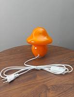 Lampe de table vintage en forme de champignon orange, LED 5W, lampe de chevet moderne rétro pour chambre à coucher, salon et décoration intérieure