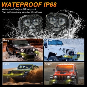 ओवोव 3 इंच की एलईडी लाइट डुअल रंग सफेद एम्बर, 12 वी डीसी 40 डब्ल्यू ऑफ रोड ड्राइविंग डिच लाइट स्पॉट बीम यूटव ट्रक के लिए - Product Image 6