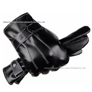 Gants en cuir unisexes à écran tactile transfrontalier, gants d'hiver chauds, imperméables, coupe-vent, rembourrés en velours, gants d'extérieur - Product Image 6