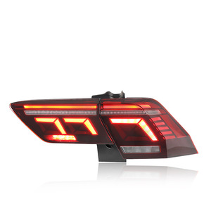 พวงมาลัยมีไฟ LED 24V ใหม่สำหรับรถโฟล์คสวาเก้น17-21ชุดประกอบไฟท้าย Tiguan L เลนส์ใสสีแดง ABS - Product Image 4