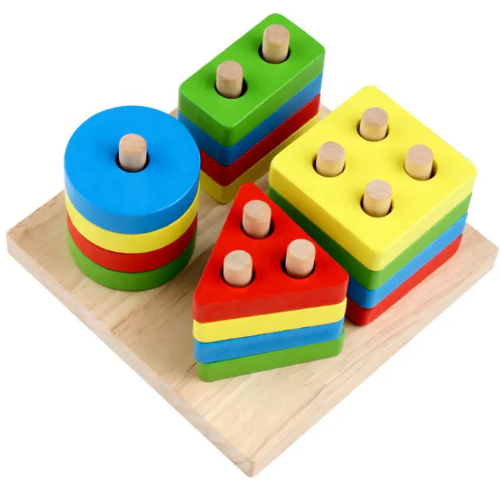 Juguetes Montessori para bebés, juguetes educativos de madera, clasificación de colores, Juguetes de aprendizaje, Juguetes de madera para niños pequeños
