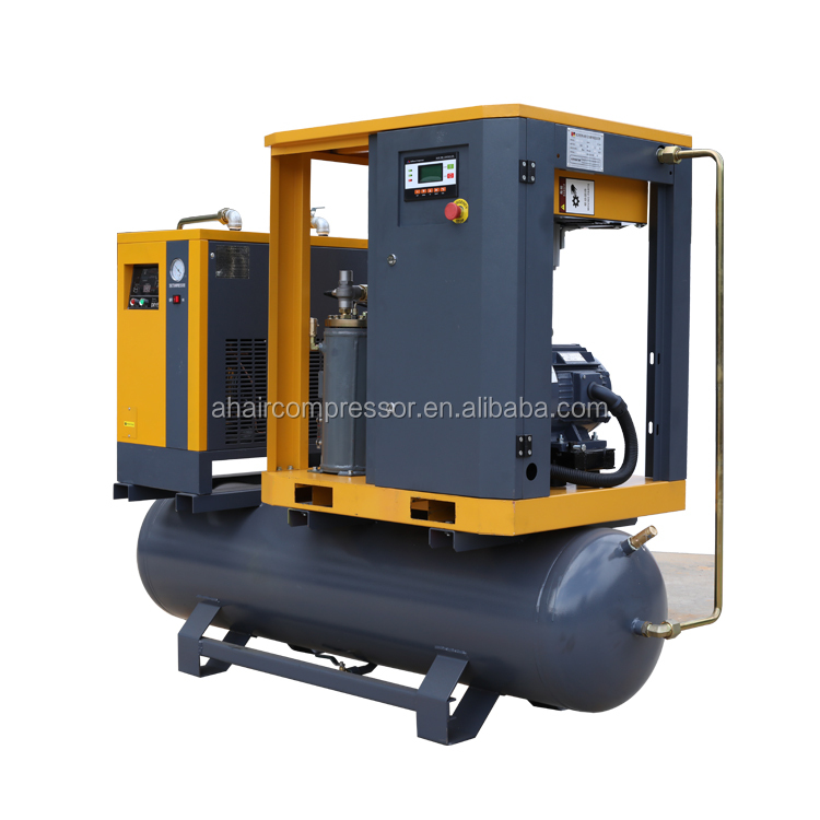 ASME 300L tanque y secadora integrada tornillo compresor de aire para la venta