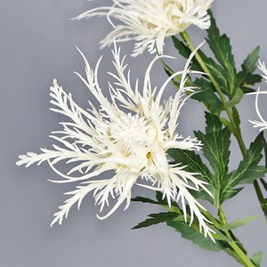 ดอกเออรินจิมประดิษฐ์สีขาวนม สีฟ้าอ่อน สีส้มเข้ม สีม่วงเข้ม สีฟ้า แจกันพลาสติก จัดดอกไม้ - Product Image 4