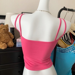 Viviblook Z529TP01 2025 Spicy Girl camisola Chaleco con cojín en el pecho chaleco Crop Top para mujer ropa Sexy Top - Product Image 3