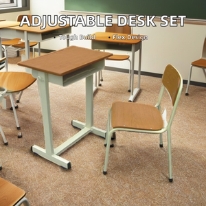 Conjunto de Silla y Escritorio Escolar Moderno con Estructura de Hierro y Material Plástico, Diseño Elegante para Uso Comercial Aoyasi PT-202R PT-202R - Product Image 4