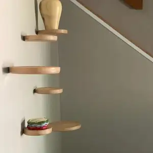 Junji Hout Mini Muur Planken Display Drijvende Plant Plank Muur Art Decor Voor Woonkamer