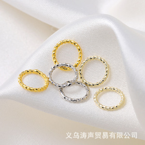 Fashion <b>Rings</b> Color-preserving Gold Copper Unisex Earring Accessories Spring 2023 Yiwu AC1918 - Product Image 3