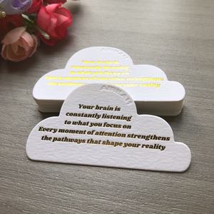 Biglietti d'Auguri Personalizzati di Alta Qualità con Testo in Rilievo, Cartoncino <span class=keywords><strong>Bianco</strong></span> 600gsm, Biglietti Regalo con Lamina Dorata - Product Image 1