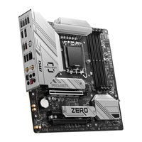 Carte mère de jeu MSI B760M PROJECT ZERO DDR5 avec connecteur arrière, compatible avec les processeurs de 13e génération B760