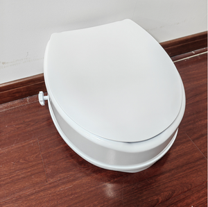 Rehausseur de siège de <span class=keywords><strong>toilette</strong></span> pour personnes âgées, hauteur de 4 pouces, avec couvercle, compatible avec les cuvettes de toilettes rondes et allongées - Product Image 3