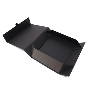 Foldable Magnetic Closure <b>Box</b> Flip Collapsible Flat Pack <b>Black</b> Book Shape Gift <b>Box</b> - Product Image 3