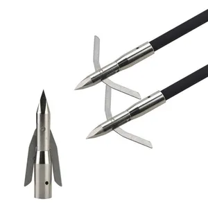 288Grains Stainless Steel 2 Blade Shark Broadheads Archery Bow Fishing Arrowheads Point Tips Outdoor Fishing Shooting Accessory