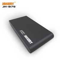 Tournevis électronique portable JM-8170 DIY avec embouts magnétiques chromés interchangeables en acier CR-V, boîte de réparation domestique