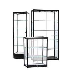 72 ''khói cửa hàng bán lẻ giới thiệu Đen nhôm giới thiệu thêm tầm nhìn giới thiệu với đèn - Product Image 3