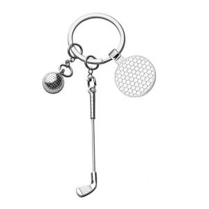 Set Portachiavi Promozionale con Moneta a Forma di Pallina da Golf e Moschettone - Product Image 1