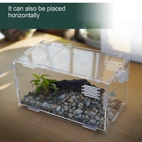 Acrylique Mini Reptile enceinte Réservoir Habitat Transparent Terrariums Avec Verrouillage Loquet Convient Pour Invertébrés serpent rack