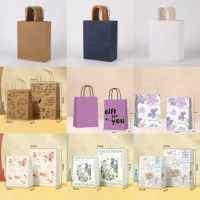 Sacs en papier kraft multicolores sur mesure en gros, sacs de courses épais 120 g/m² recyclables, sacs de transport en papier orange uni
