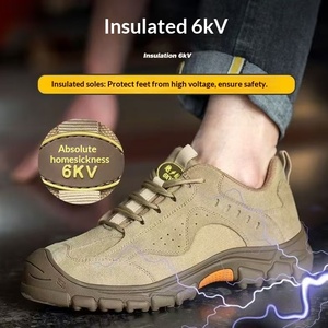 Chaussures de sécurité pour soudeurs - Tige en cuir, embout en plastique anti-impact, antidérapantes, résistantes aux perforations, isolées 6KV, respirantes - Product Image 2