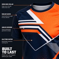 T-shirt de sport personnalisé à séchage rapide et respirant, imprimé par sublimation, avec blocs de couleur, pour équipes et entraînements – Fabrication OEM/ODM