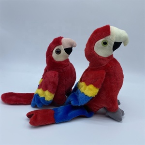 Alta calidad logotipo personalizado diseño <span class=keywords><strong>bosque</strong></span> pájaro guacamayo loro relleno Animal barato realista juguetes de peluche PP algodón promocional - Product Image 3