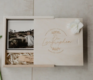 Vintage Wood <strong>Keepsake</strong> <strong>Memory</strong> Engraved Gift <strong>Box</strong> USB <strong>Box</strong> Wedding Gift Photo <strong>Box</strong> with Sliding Lid - Product Image 6