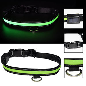 겨울 걷기 애완 동물 이벤트 나일론 패션 애완 동물 액세서리를위한 LED 빛 가죽 끈 매력 하네스 사용자 정의 크기 조정 가능한 개 목걸이 - Product Image 6
