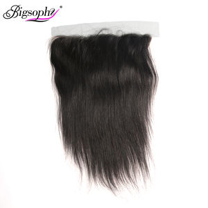 Cheveux humains 13X6 Frontal, Cheveux humains Remy Fermeture frontale en dentelle, Lisse 13X6 Dentelle transparente - Product Image 3