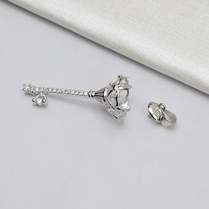 Accesorios de Plata Han S925 para DIY, Soporte Vacío para Colgante, Cuentas, Cadena, Varita Mágica 10-11, Cetro, Llave 732 - Product Image 3