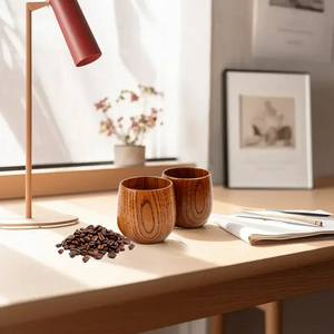 أكواب خيزران للنبيذ والبيرة، كوب قهوة، زجاجة ماء، كوب شاي خشبي على الطراز الياباني - Product Image 2