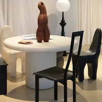 Modernes Massivholz Rundes Esszimmer-Set Handgefertigte Langlebige Esszimmermöbel für Zuhause, Apartment, Hotel, Villa