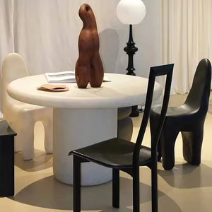 Ensemble <span class=keywords><strong>de</strong></span> <span class=keywords><strong>table</strong></span> à manger ronde en <span class=keywords><strong>bois</strong></span> massif moderne, fabriqué à la main, durable, <span class=keywords><strong>pour</strong></span> la maison, l'appartement, la salle à manger et l'hôtel, la villa - Product Image 1