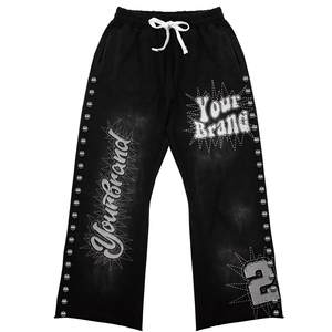 Conjunto Deportivo Unisex de Moda Urbana con Sudadera con Cremallera Completa y Pantalones, Estampado Digital, Poliéster Negro, Ropa de Otoño para Hombre - Product Image 4