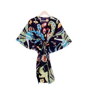 Nuevo kaftán de algodón con estampado floral indio, vestido largo para futuras mamás, ropa de playa, ropa de dormir, kaftán indio, vestido maxi. - Product Image 6