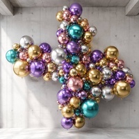 Ballons en latex métalliques chromés épais de 10 pouces pour décoration de fête d'anniversaire, vente en gros