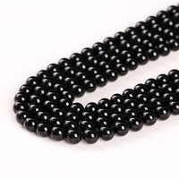 Perles de tourmaline noire naturelle en gros JD GEMS, pierre de guérison naturelle de haute qualité pour la fabrication de bijoux DIY, bracelets, colliers