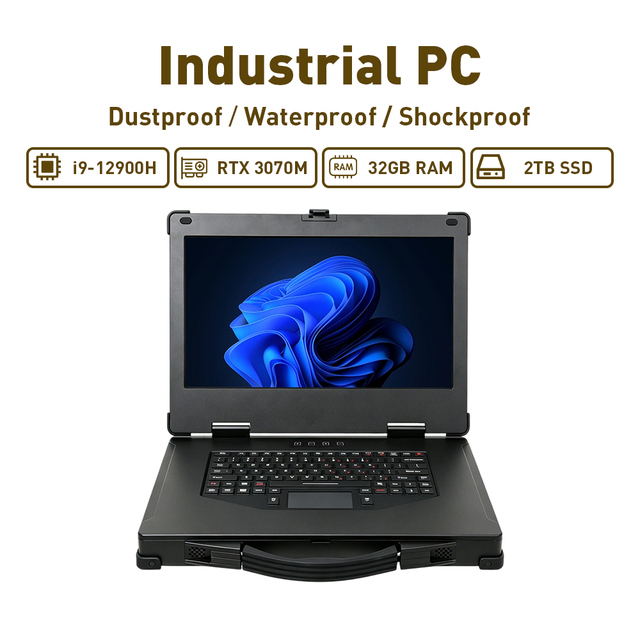 Industrial Portable AI Workstation Intel Core I9-12900H 32GB RAM 2TB SSD 16GB Graphics OEM/ODM Ruggedized Design in Stock