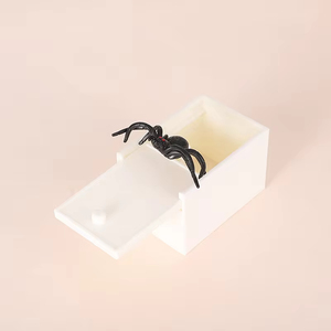 Boîte en bois avec araignée factice, jouet farfelu, insecte de simulation, pour farces, maison hantée, blague d'Halloween, cadeau, boîte surprise - Product Image 3