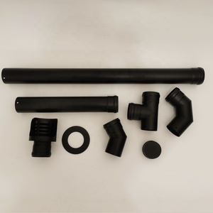 Tuyau de cheminée pour poêle à granulés Longueur 500 mm Diamètre <span class=keywords><strong>80</strong></span> mm Noir - Product Image 4