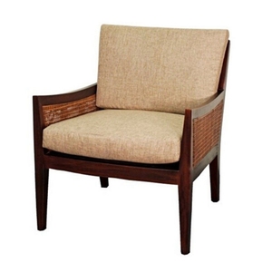 <span class=keywords><strong>Fauteuil</strong></span> de salle à manger en bois d'intérieur de meubles de restaurant de sièges de café avec la DC-576 tapissée par tissu de lin gris - Product Image 3