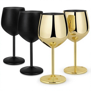 Verres à vin en acier inoxydable 300 ml, écologiques, compatibles lave-vaisselle, design classique, vente en gros personnalisée pour bars – Nouveauté très demandée - Product Image 1