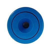 Roue de chariot bleue pour rail en T, utilisée pour le convoyeur aérien de la ligne de traitement de la viande de poulet et de poulets de chair