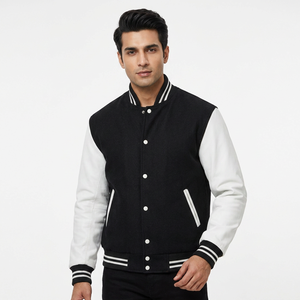 Wholesale Blank Varsity Jackets New Fashion Winter Varsity Jacket Custom Letterman CollegeBaseballjacket for <b>men</b> - Product Image 1