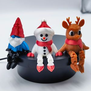 YIDA Bestseller Ornements de Noël miniatures imprimés en 3D (bonhomme de <span class=keywords><strong>neige</strong></span>, homme en pain d'épices) - PLA écologique pour impression 3D de bureau - Product Image 1