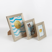 Qualité garantie Cadre photo en plastique décoratif classique argenté doré 4x6 5x7 8x10 pouces