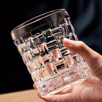 Ensemble de verres à whisky en cristal de luxe, verre à brandy au design tressé créatif, articles de bar haut de gamme pour le bourbon et la bière