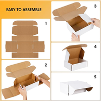 Scatole Piccole in Cartone Ondulato Bianco, Materiali Riciclati, Grado Alimentare, Rivestimento UV, Riutilizzabili, Goffratura a Quattro Colori per Spedizioni e Traslochi