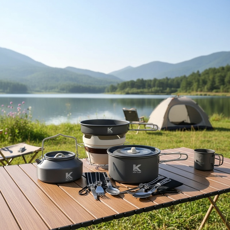 Camping Cookware Set Portable Outdoor Cookware